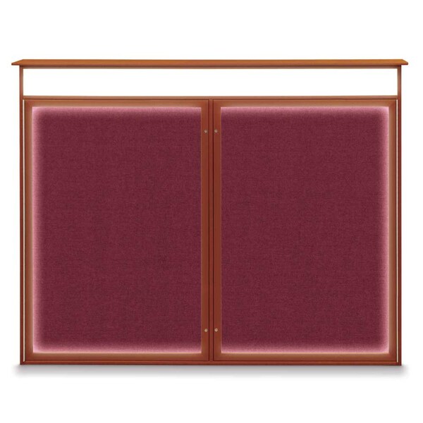 United Visual Products Double Door Enclosed Indoor Letterboard UV1126-BRONZE-BLACK - main